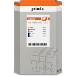 ORIGINAL Prindo Multipack nero / ciano / magenta / giallo PRSCCLI521Plus Classic alternativa per Canon 2x PGI-520bk + 1x CLI-521