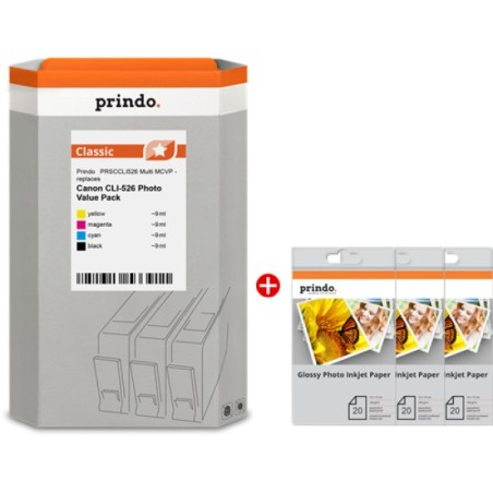 ORIGINAL Prindo Multipack nero / ciano / magenta / giallo PRSCCLI526 Multi MCVP Classic