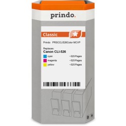 ORIGINAL Prindo Multipack ciano / magenta / giallo PRSCCLI526Color MCVP Classic