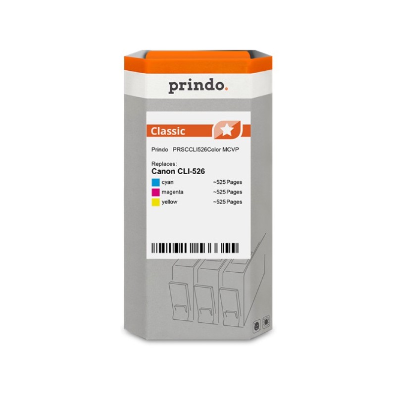 ORIGINAL Prindo Multipack ciano / magenta / giallo PRSCCLI526Color MCVP Classic
