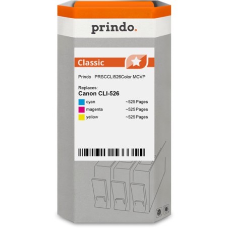 ORIGINAL Prindo Multipack ciano / magenta / giallo PRSCCLI526Color MCVP Classic