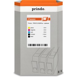 ORIGINAL Prindo Multipack nero / ciano / magenta / giallo PRSCCLI526Plus Classic alternativa per Canon 2x PGI-525Pgbk + 1x CLI-5