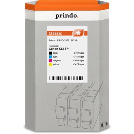 ORIGINAL Prindo Multipack nero / ciano / magenta / giallo PRSCCLI571 MCVP Classic
