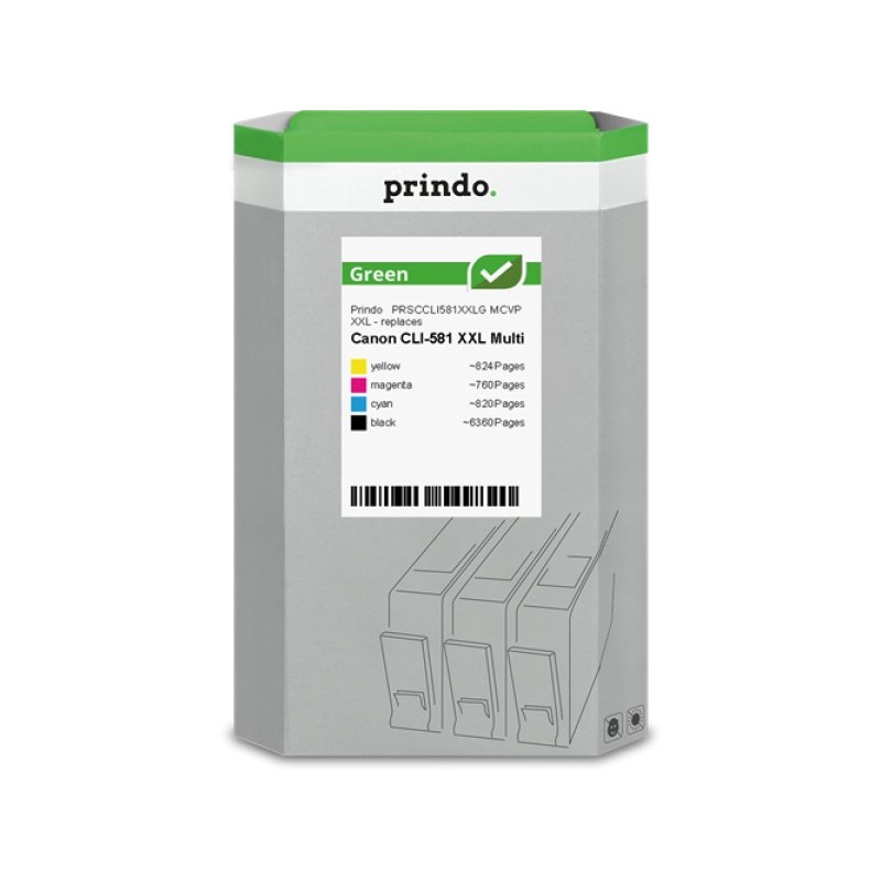ORIGINAL Prindo Multipack nero / ciano / magenta / giallo PRSCCLI581XXLG MCVP Green XXL