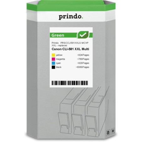 ORIGINAL Prindo Multipack nero / ciano / magenta / giallo PRSCCLI581XXLG MCVP Green XXL