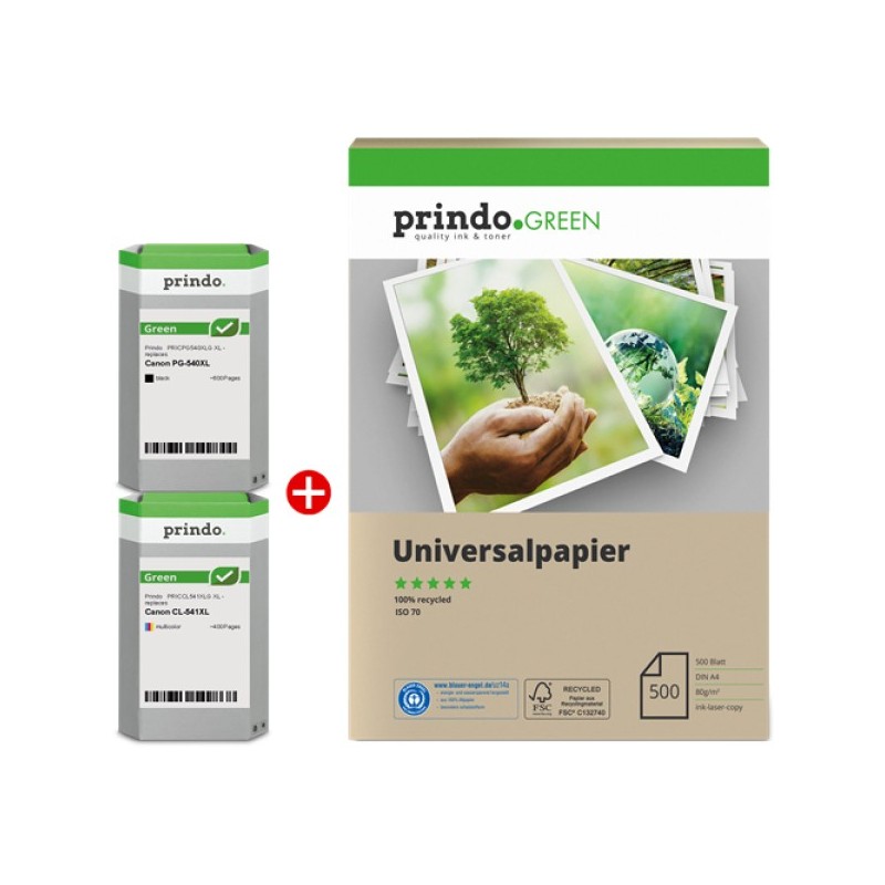 ORIGINAL Prindo Value Pack nero / differenti colori PRSCPG540XL CL541XLG MCVP Green XL ~1000 Seiten