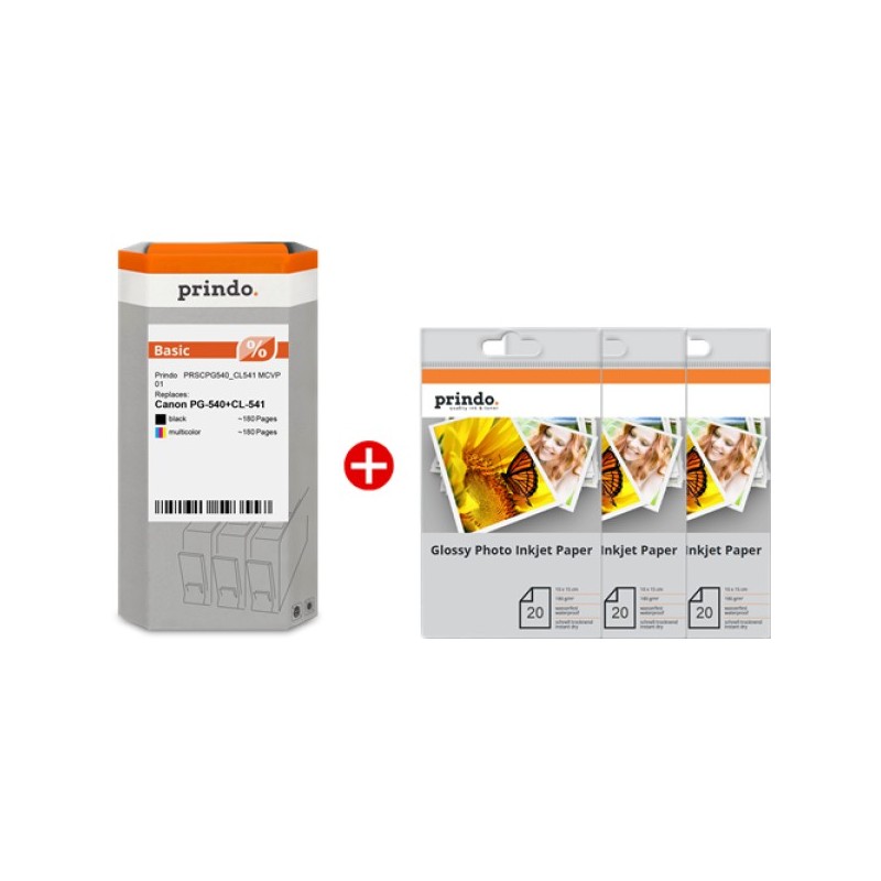 ORIGINAL Prindo Value Pack nero / differenti colori / Bianco PRSCPG540_CL541 MCVP 01 Basic ~360 Seiten