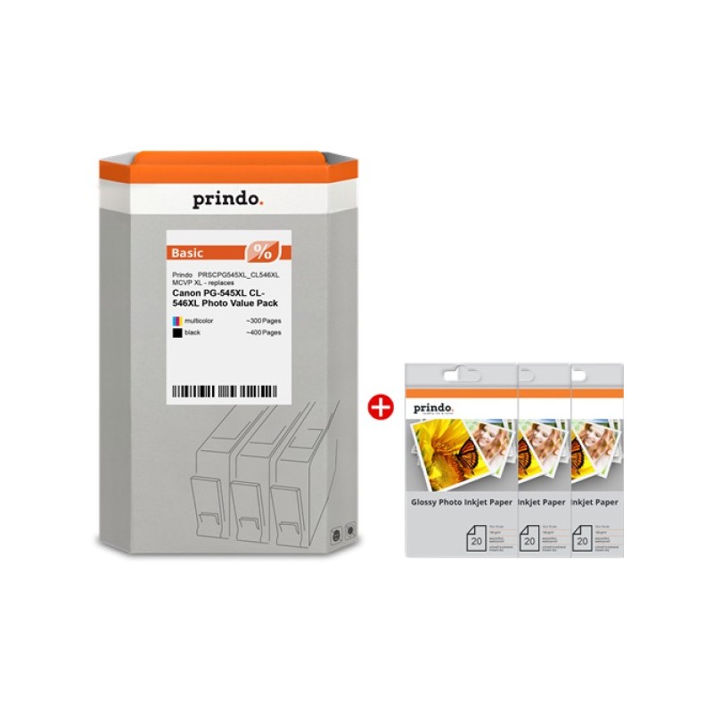 ORIGINAL Prindo Value Pack nero / differenti colori PRSCPG545XL_CL546XL MCVP Basic XL Prindo BASIC: l'alternativa a basso costo,