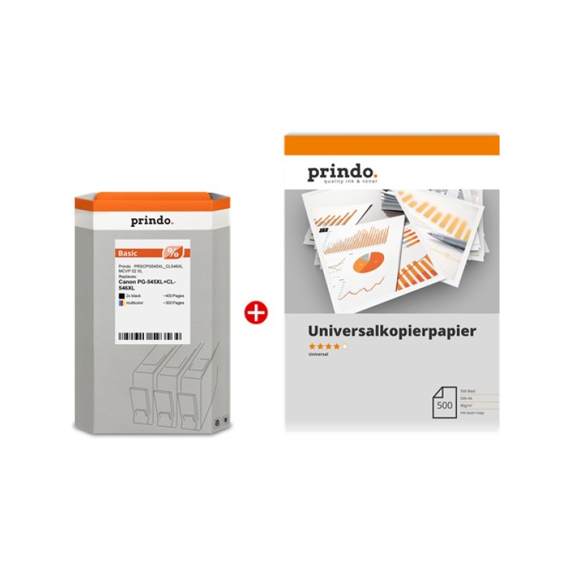 ORIGINAL Prindo Value Pack nero / differenti colori / Bianco PRSCPG545XL_CL546XL MCVP 03 Basic XL