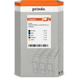 ORIGINAL Prindo Multipack nero / ciano / magenta / giallo PRSCPGI550XL_CLI551XLPlus Classic XL Prindo BASIC: L'alternativa econo