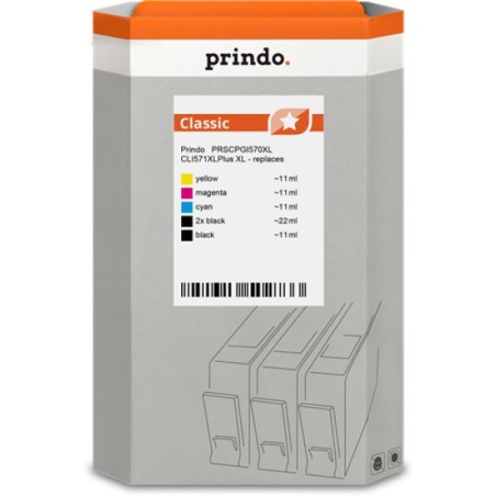 ORIGINAL Prindo Multipack nero / ciano / magenta / giallo PRSCPGI570XL CLI571XLPlus Classic XL Prindo Classic: l'alternativa pre