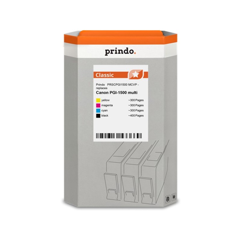 ORIGINAL Prindo Multipack nero / ciano / magenta / giallo PRSCPGI1500 MCVP Classic Prindo CLASSIC: L'alternativa, di alta qualit