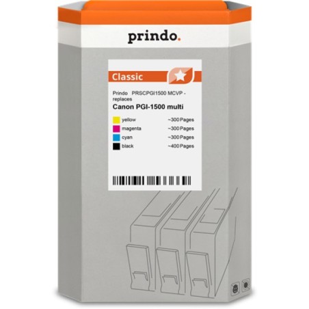 ORIGINAL Prindo Multipack nero / ciano / magenta / giallo PRSCPGI1500 MCVP Classic Prindo CLASSIC: L'alternativa, di alta qualit