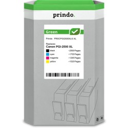ORIGINAL Prindo Multipack nero / ciano / magenta / giallo PRSCPGI2500XLG Green XL 19ml