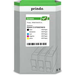 ORIGINAL Prindo Multipack nero / Nero (Foto) / ciano / magenta / giallo PRSET02G7G Green XL ~3300 Seiten