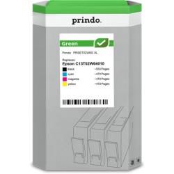 ORIGINAL Prindo Multipack nero / ciano / magenta / giallo PRSET02W6G Green XL ~1960 Seiten