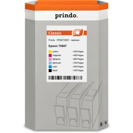 ORIGINAL Prindo Multipack nero / ciano / magenta / giallo / ciano (chiaro) / magenta (chiaro) PRSET0807 Classic