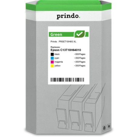 ORIGINAL Prindo Multipack nero / ciano / magenta / giallo PRSET10H6G Green XL ~1550 Seiten