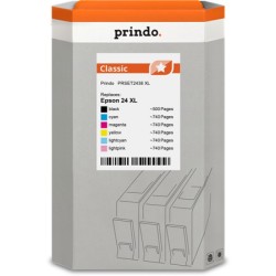 ORIGINAL Prindo Multipack nero / ciano / magenta / giallo / ciano (chiaro) / magenta (chiaro) PRSET2438 Classic XL alternativa p