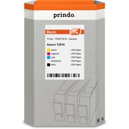 ORIGINAL Prindo Multipack nero / ciano / magenta / giallo PRSET2616 Basic