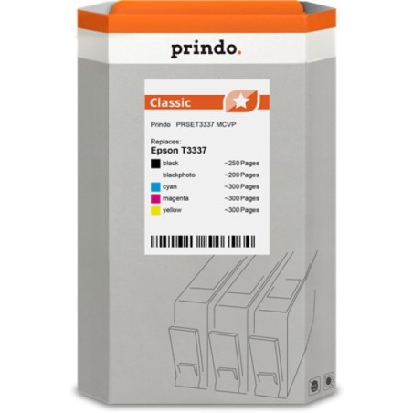 ORIGINAL Prindo Multipack nero / ciano / magenta / giallo PRSET3337 MCVP Classic