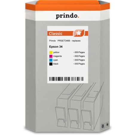 ORIGINAL Prindo Multipack nero / ciano / magenta / giallo PRSET3466 Classic
