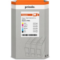 ORIGINAL Prindo Multipack nero / ciano / magenta / giallo / ciano (chiaro) / magenta (chiaro) PRSET3798 MCVP Classic XL