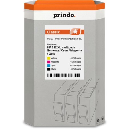 ORIGINAL Prindo Multipack nero / ciano / magenta / giallo PRSHP3YP34AE MCVP Classic XL
