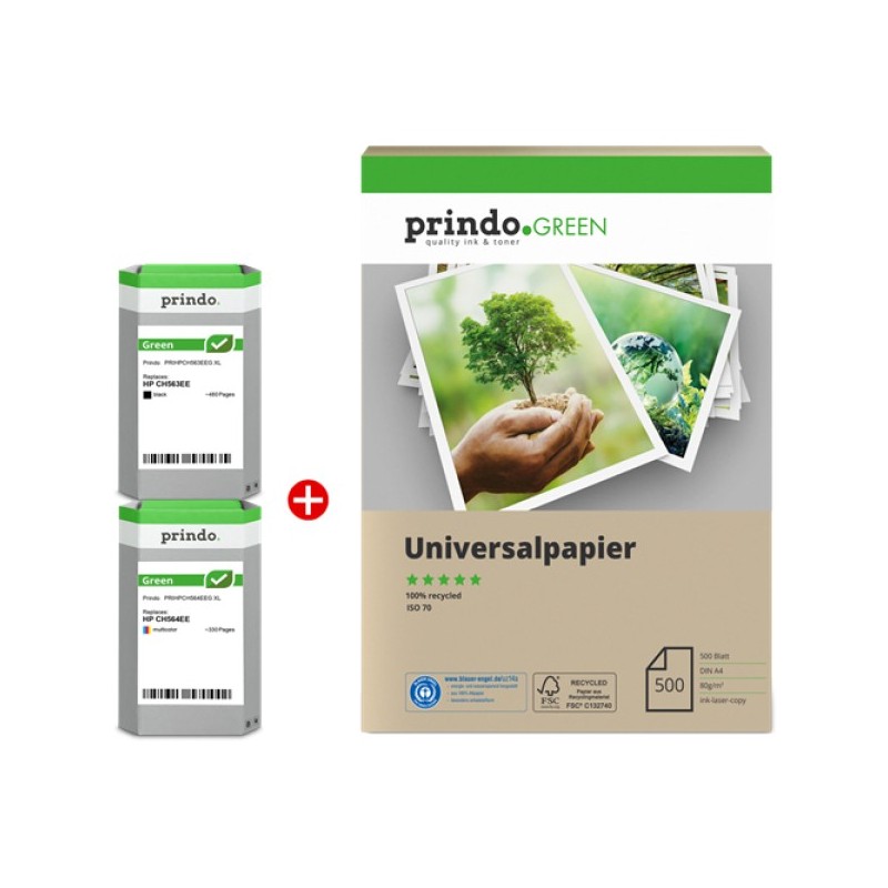 ORIGINAL Prindo Value Pack nero / differenti colori PRSHP301XLG MCVP Green XL ~810 Seiten