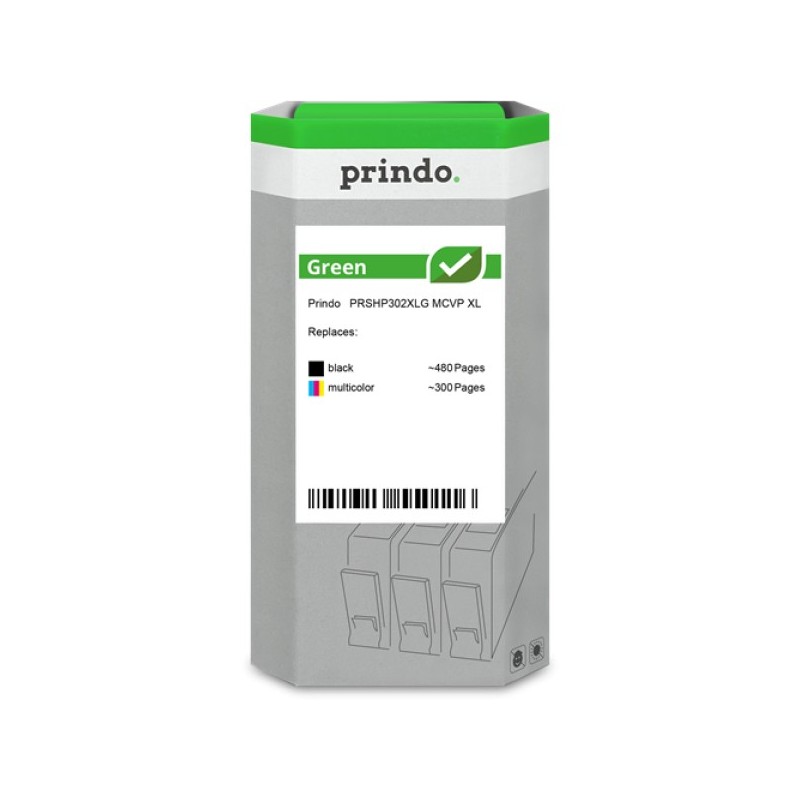 ORIGINAL Prindo Multipack nero / differenti colori PRSHP302XLG MCVP Green XL
