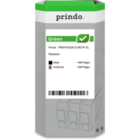 ORIGINAL Prindo Multipack nero / differenti colori PRSHP302XLG MCVP Green XL
