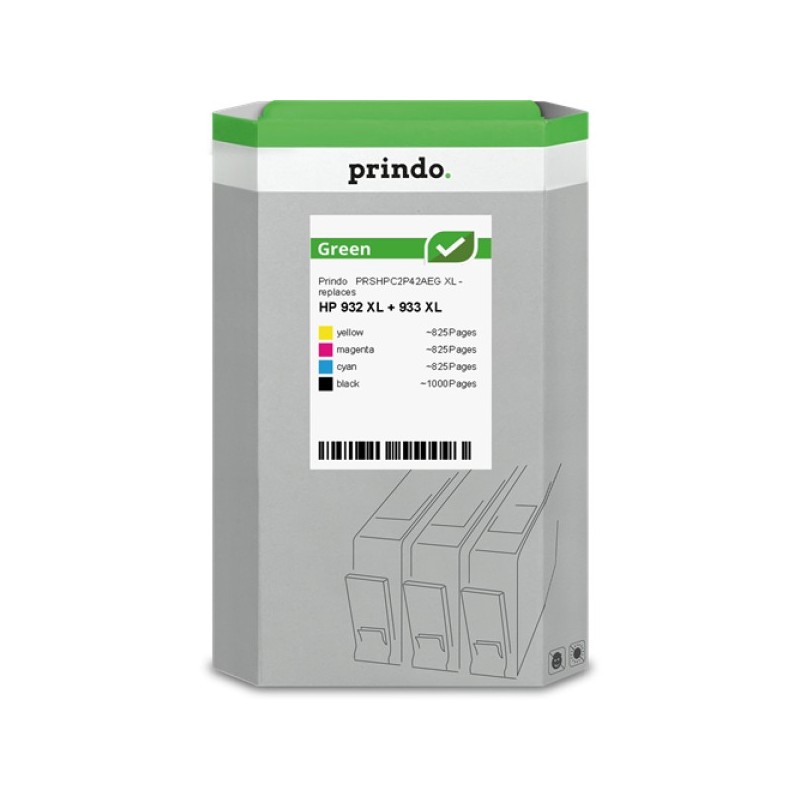 ORIGINAL Prindo Multipack nero / ciano / magenta / giallo PRSHPC2P42AEG Green XL
