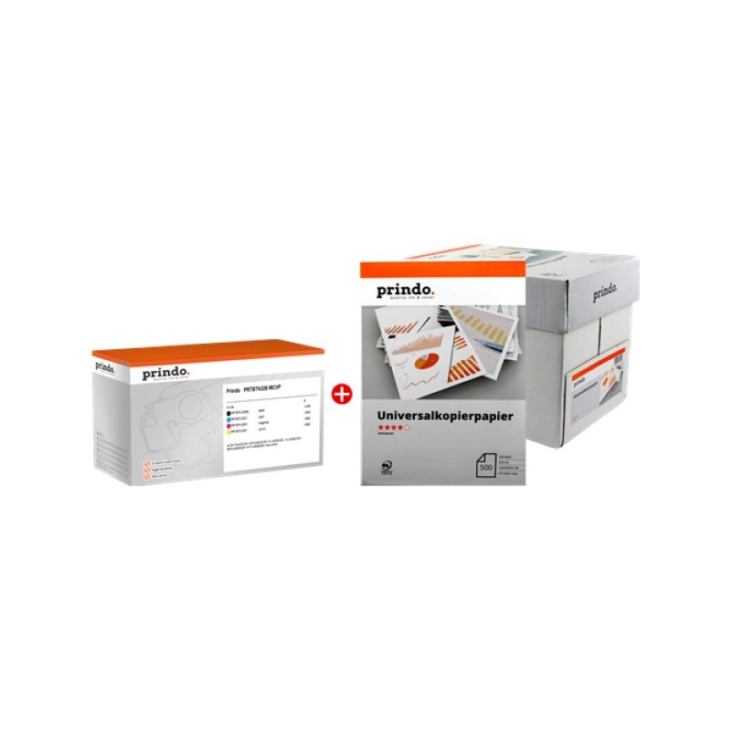 ORIGINAL Prindo Value Pack nero / ciano / magenta / giallo PRTBTN326 MCVP Classic 4 Toner: 1x PRTBTN326BK + 1x PRTBTN326C + 1x P