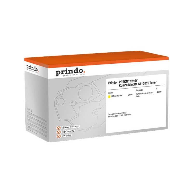 ORIGINAL Prindo toner giallo PRTKMTN216Y Classic ~26000 Seiten