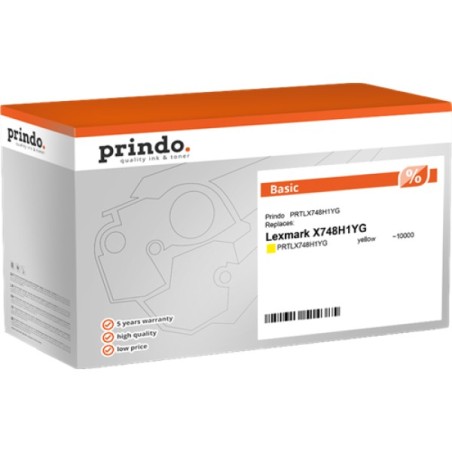 ORIGINAL Prindo toner giallo PRTLX748H1YG Basic ~10000 Seiten