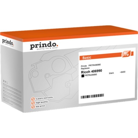 ORIGINAL Prindo toner nero PRTR406990 Basic ~6400 Seiten alternativa per Ricoh 406990