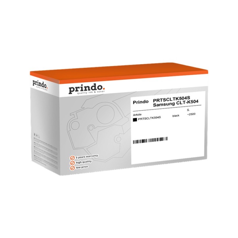 ORIGINAL Prindo toner nero PRTSCLTK504S Classic ~2500 Seiten alternativa per Samsung CLT-K504S