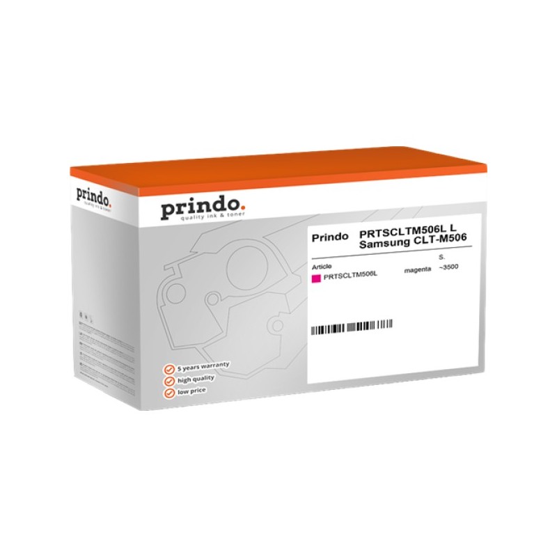 ORIGINAL Prindo toner magenta PRTSCLTM506L Classic L ~3500 Seiten alternativa per Samsung CLT-M506L