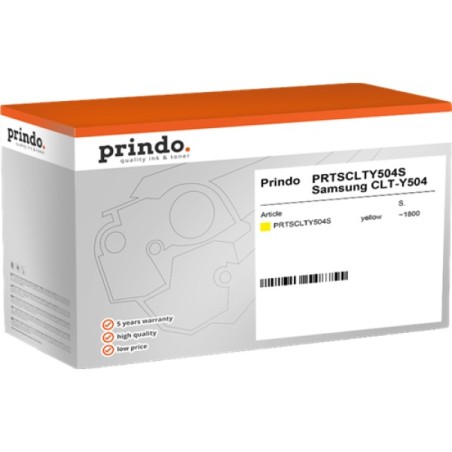 ORIGINAL Prindo toner giallo PRTSCLTY504S Classic ~1800 Seiten alternativa per Samsung CLT-Y504S