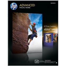 ORIGINAL HP Carta Bianco Q8696A Advanced hp® Advanced carta fotografica lucida / Q8696A 13 x 18 cm, 250 g/m², 25 fogli