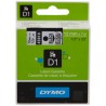 ORIGINAL DYMO Nastro Nero su trasparente S0720500 45010 12mm x 7m, Standard-D1-ruolo