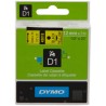 ORIGINAL DYMO Nastro Nero su giallo S0720580 45018 12mm x 7m, Standard-D1-ruolo