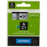 ORIGINAL DYMO Nastro Nero su trasparente S0720670 40910 9mm x 7m, nastro standard D1
