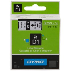 ORIGINAL DYMO Nastro Nero su bianco S0720680 40913 9mm x 7m, nastro standard D1