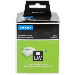 ORIGINAL DYMO Etichette Bianco S0722400 99012 etichette bianche per indirizzo, 89x36mm, 2x260 pezzi