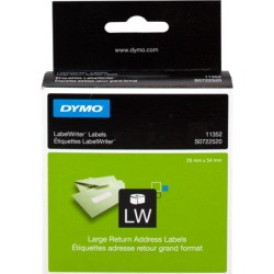 ORIGINAL DYMO Etichette Bianco S0722520 11352 etichette bianche, 54x25mm, 500 pezzi