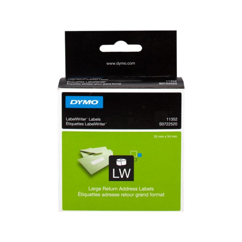 ORIGINAL DYMO Etichette Bianco S0722520 11352 etichette bianche, 54x25mm, 500 pezzi