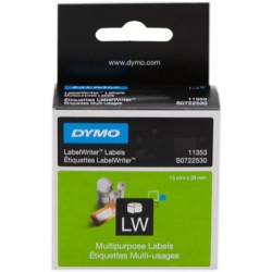 ORIGINAL DYMO Etichette Bianco S0722530 11353 etichette bianche,25x13mm, 1000 pezzi