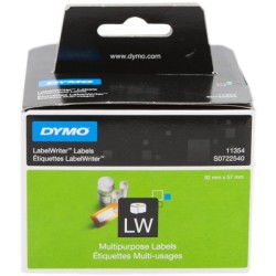 ORIGINAL DYMO Etichette Bianco S0722540 11354 Etichette, 57x32mm, bianco, 1000 pezzi.