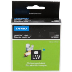 ORIGINAL DYMO Etichette Bianco S0722550 11355 etichette bianche, 19x51mm, 500 pezzi